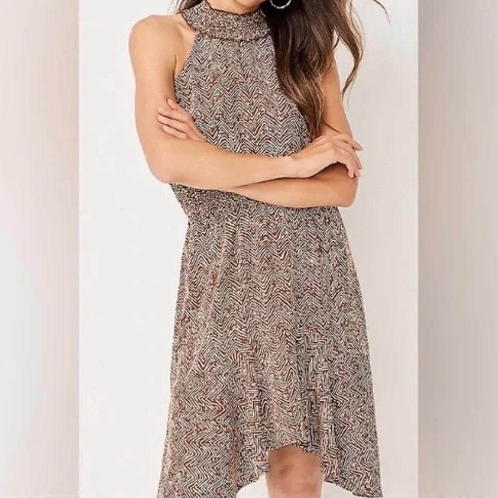 Maurices Halter Neck Patterned Midi Sundress